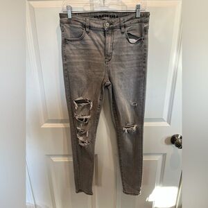 American Eagle Grey Next Level Stretch Hi-Rise Jegging Size 8s